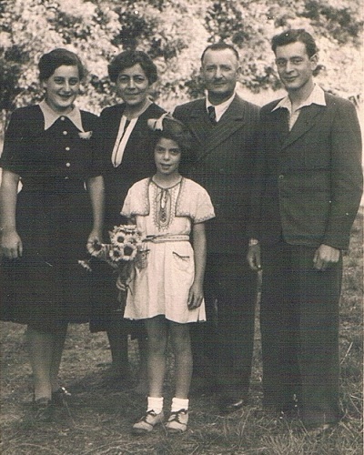 Familie Raschke im Jahr 1947 in Lubin